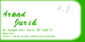 arpad jurik business card